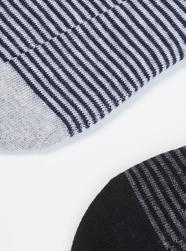 Boys Striped Footlet Socks - Pack of 2 