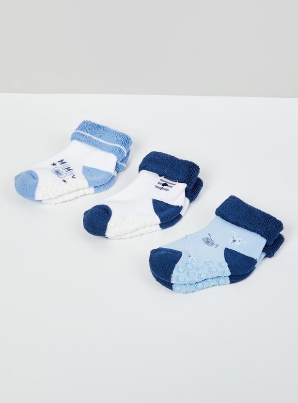 Boys Textured Socks - Pack of 3