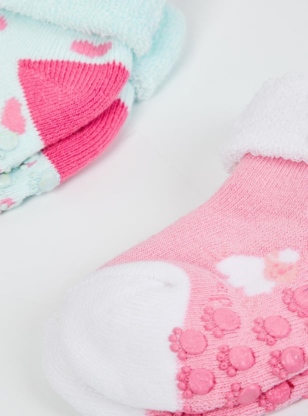 MAX Girls Patterned Socks - Set of 3