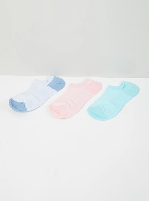 Women Patterned Ankle-Length Socks - Set of 3 