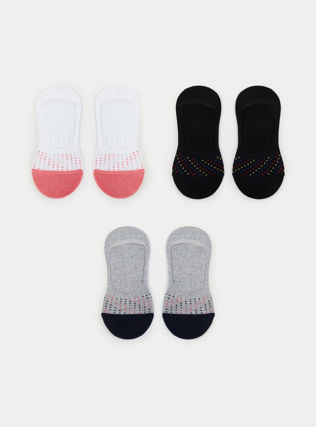 MAX Women Printed Footlet Socks - Pack Of 3