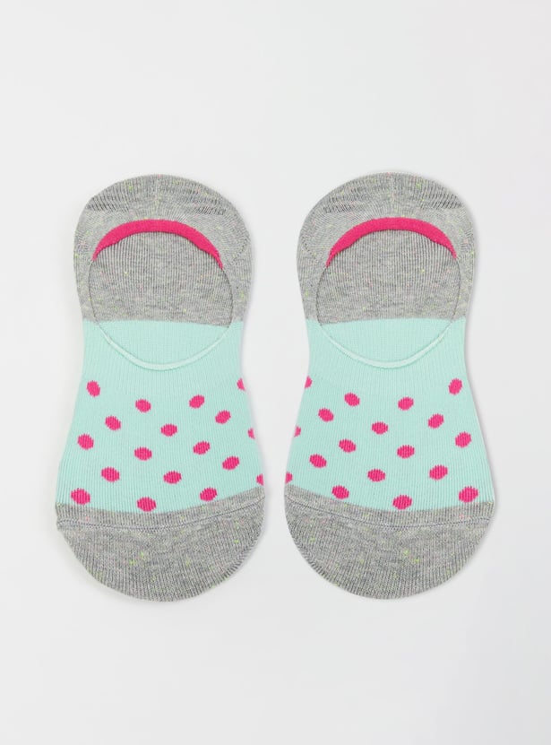 Women Printed No-Show Socks - Set of 3