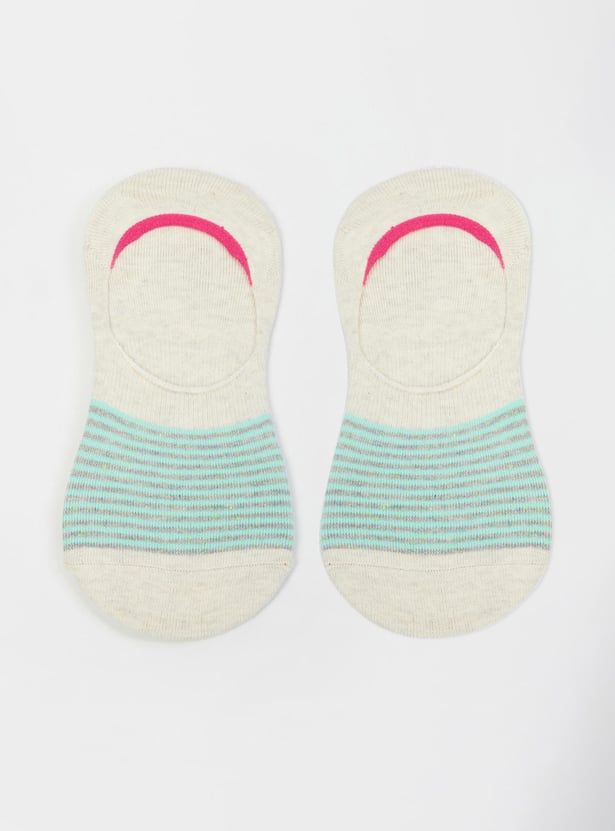 Women Printed No-Show Socks - Set of 3
