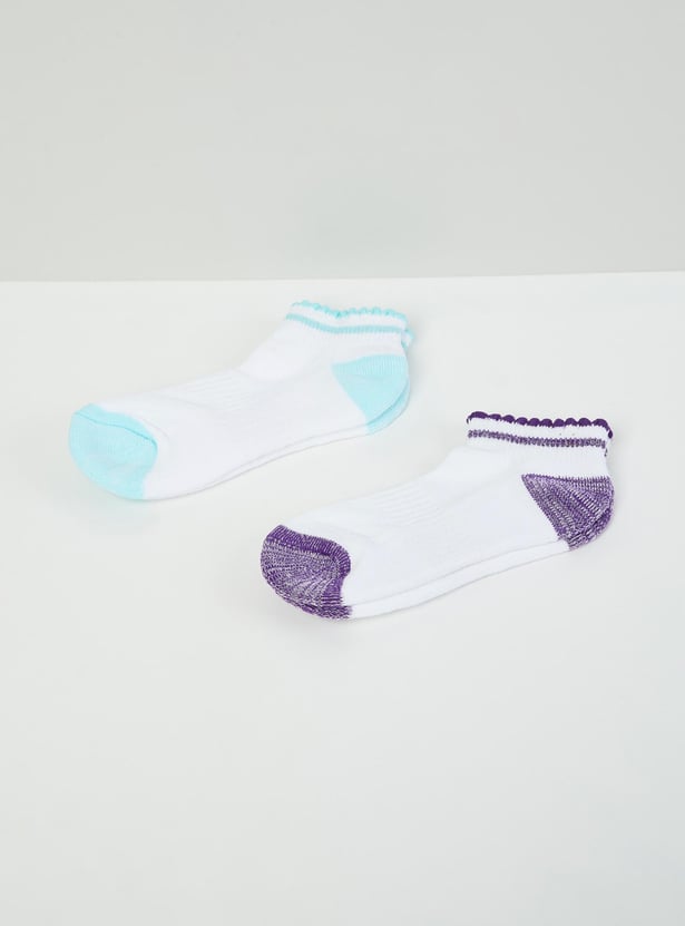 Girls Colorblocked Socks- Pack of 2