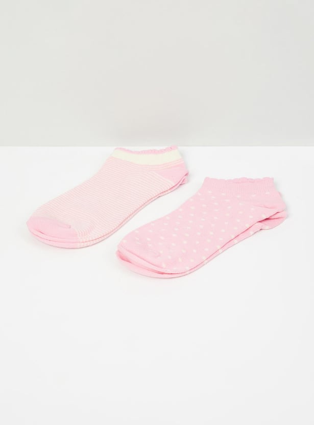 Girls Patterned Socks- Set of 2