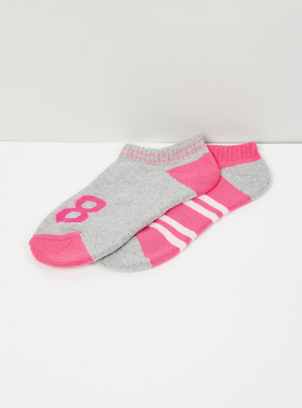 Girls Woven Design Socks- Pack of 2