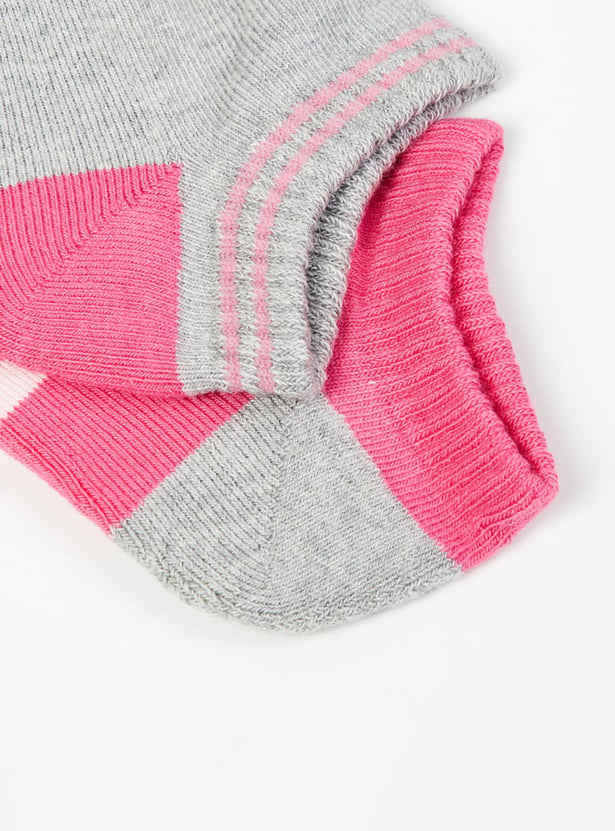 Girls Woven Design Socks- Pack of 2