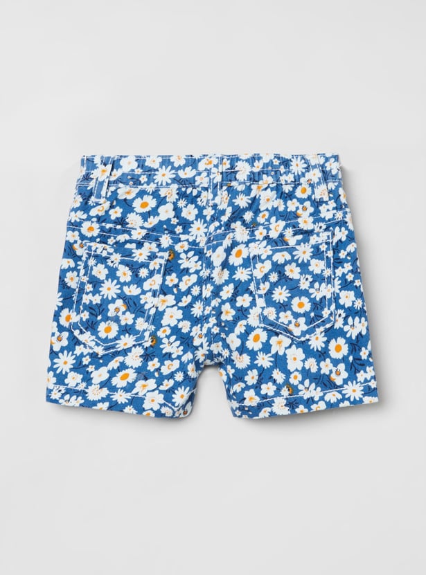 Girls Floral Print Shorts