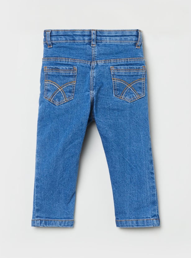 MAX Girls Floral Embroidered Slim Fit Jeans