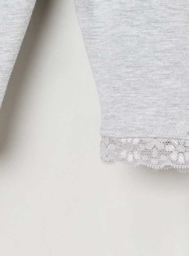 Girls Solid 3/4th Leggings