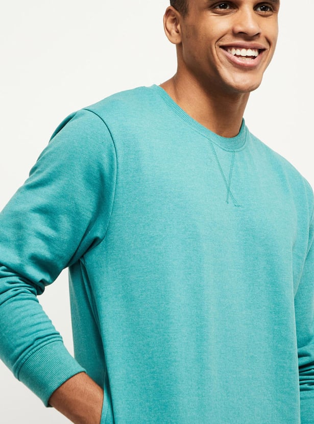 MAX Men Solid Crew Neck Sweatshirt