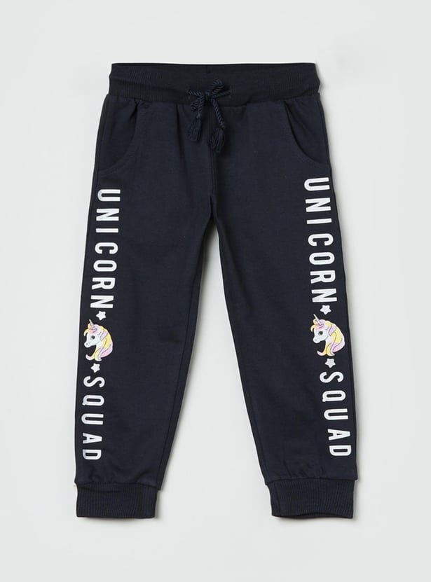Girls Printed Elasticated Joggers
