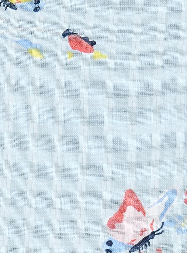 Girls Printed Fit and Flare Dress