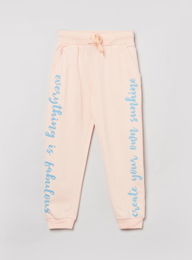 Girls Printed Elasticated Joggers