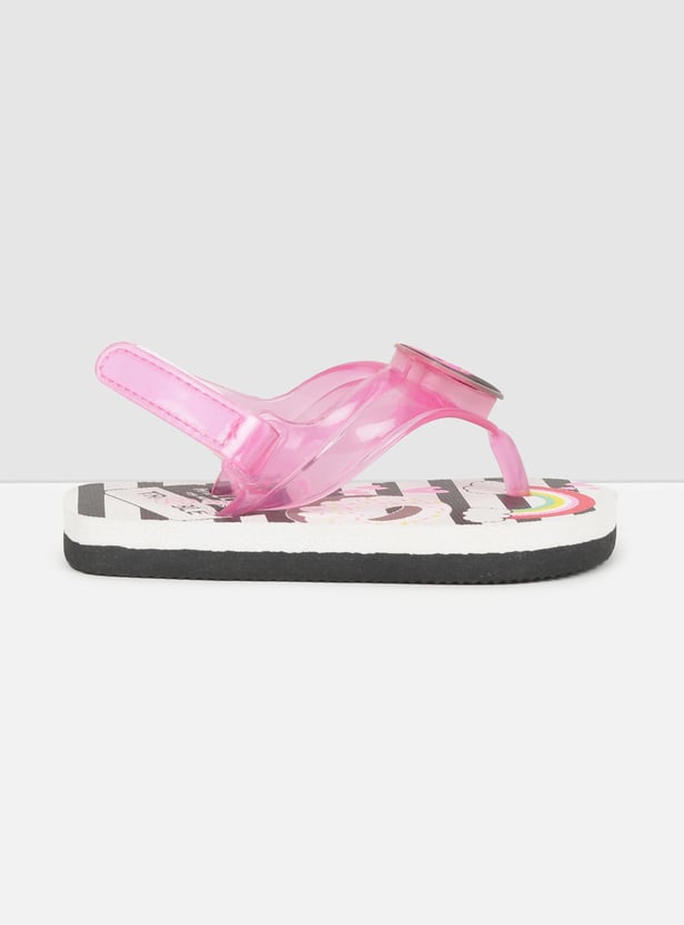 Girls Printed Flip Flops 