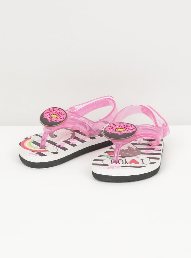 Girls Printed Flip Flops 