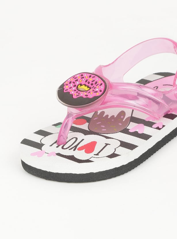 Girls Printed Flip Flops 