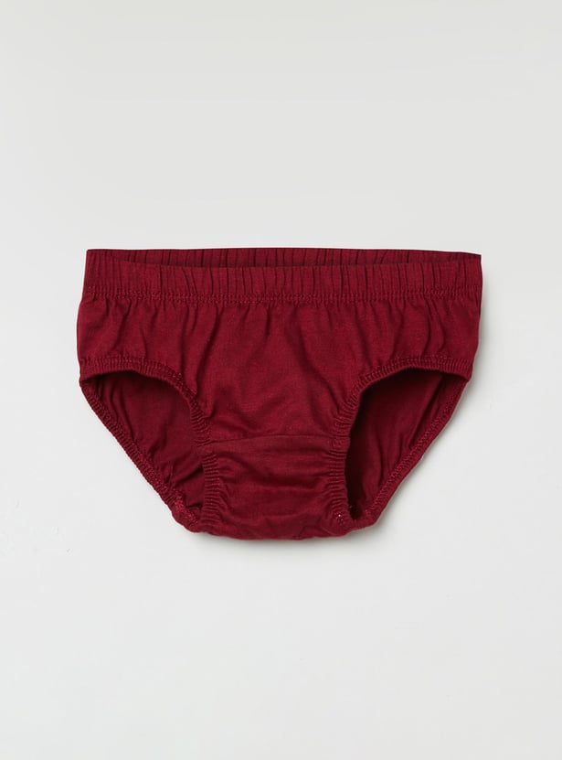 Boys Solid Briefs- Pack of 3
