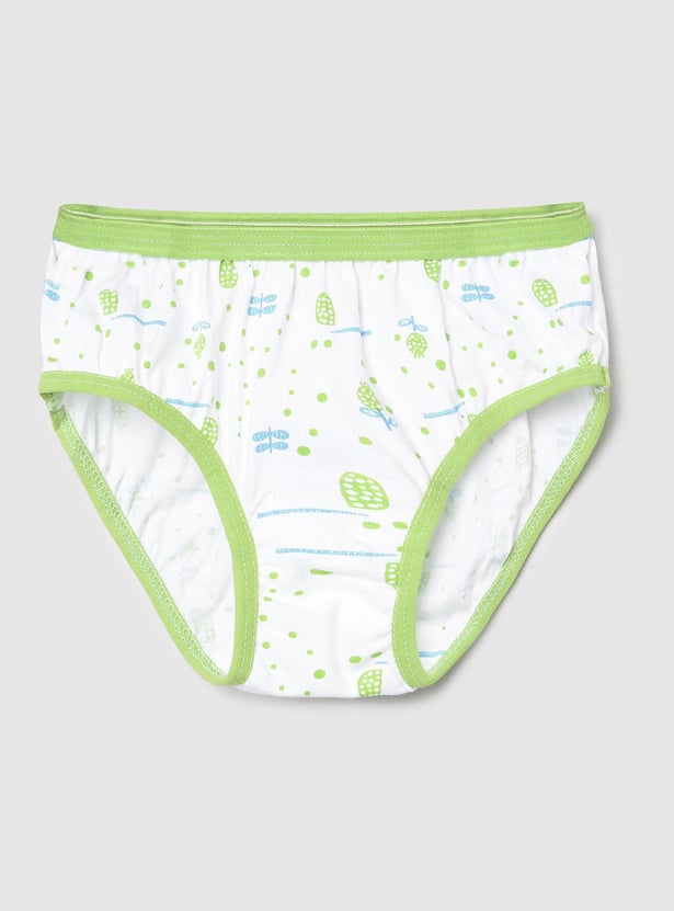 Girls Printed Hipster Panties - Pack of 3