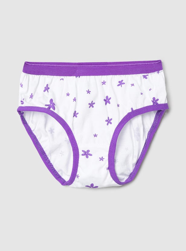 Girls Printed Hipster Panties - Pack of 3