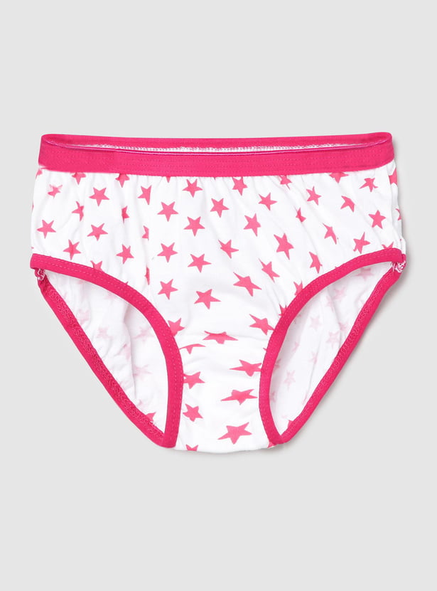 Girls Printed Hipster Panties - Pack of 3