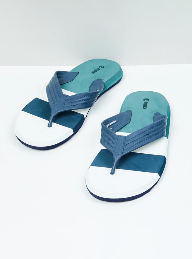 Men Colourblocked Flip Flops 