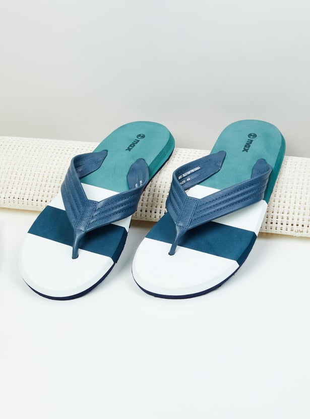 Men Colourblocked Flip Flops 