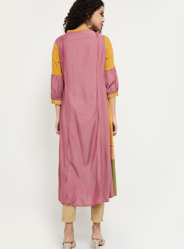 MAX Women Striped Button Down Kurta