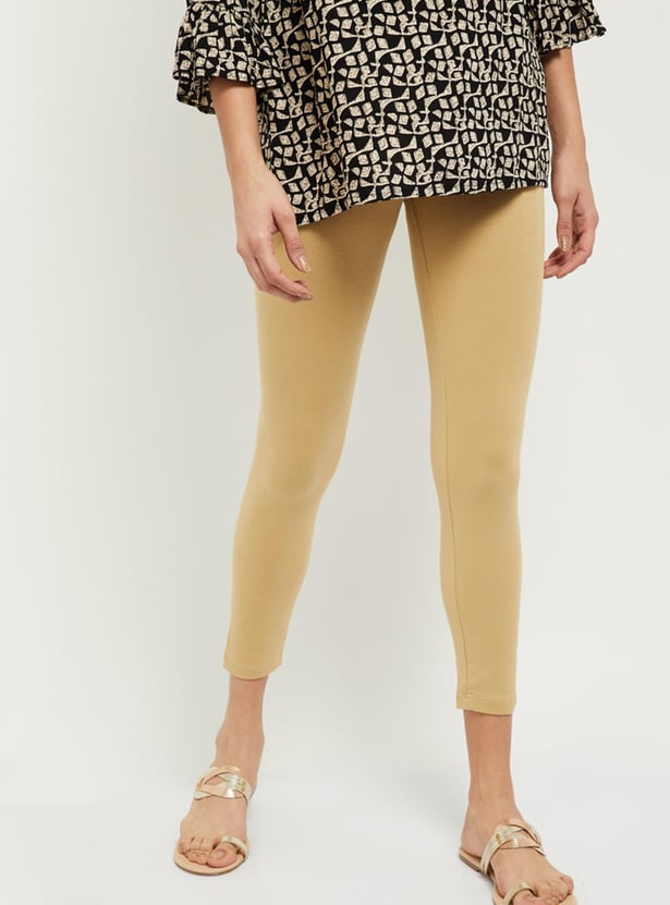 Women Solid Ankle-Length Leggings