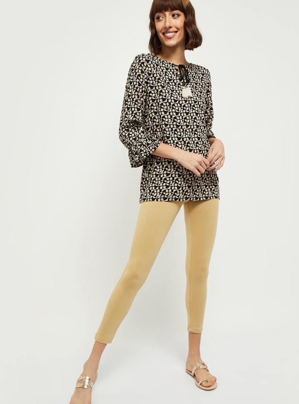 Women Solid Ankle-Length Leggings