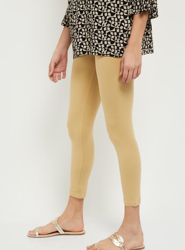 Women Solid Ankle-Length Leggings