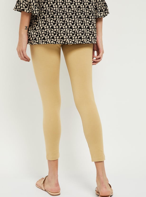 Women Solid Ankle-Length Leggings