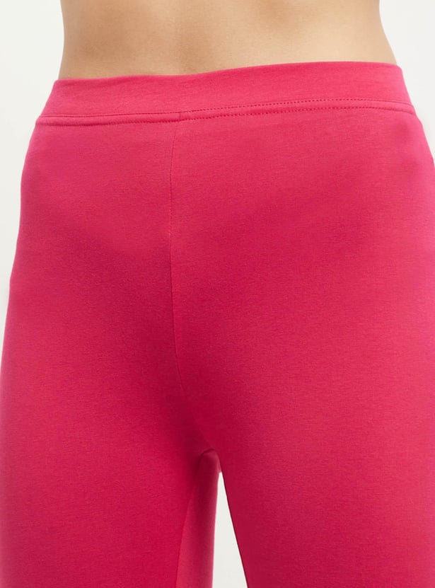 Women Solid Ankle-Length Leggings
