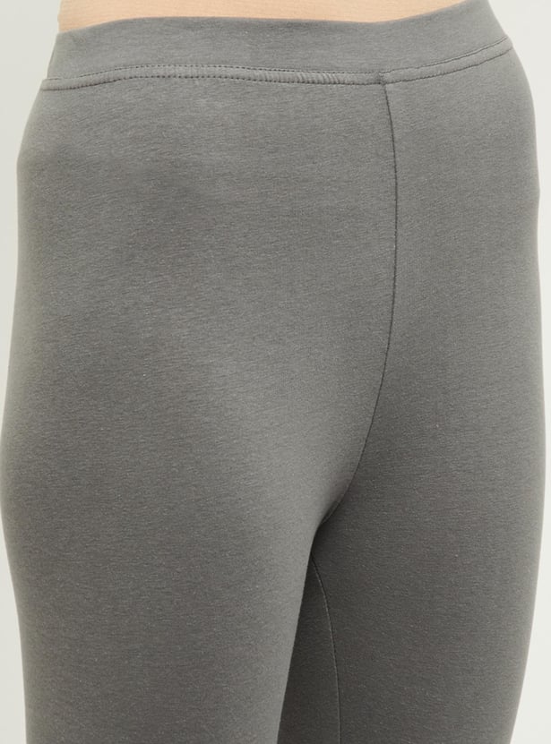 Women Solid Ankle-Length Leggings