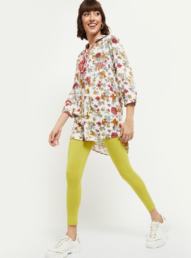 Women Solid Ankle-Length Leggings