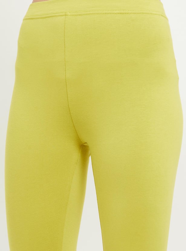 Women Solid Ankle-Length Leggings
