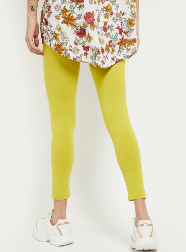 Women Solid Ankle-Length Leggings
