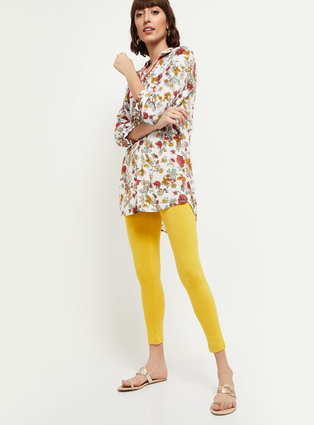 Women Solid Ankle-Length Leggings