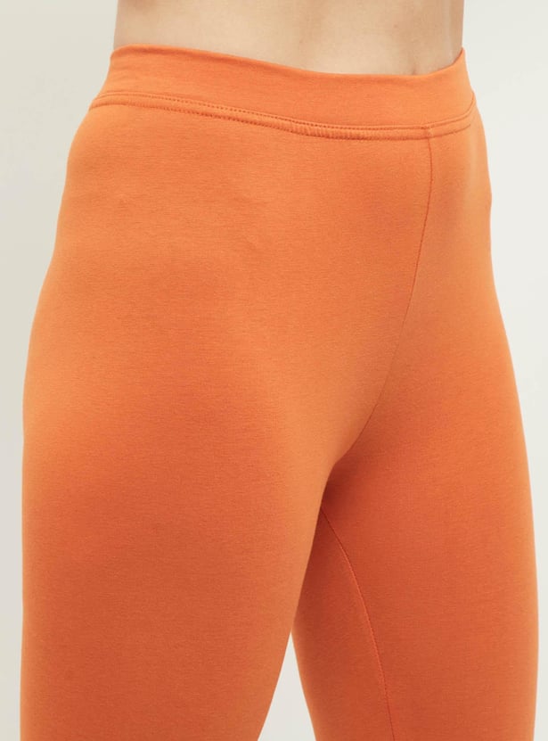 Women Solid Ankle-Length Leggings