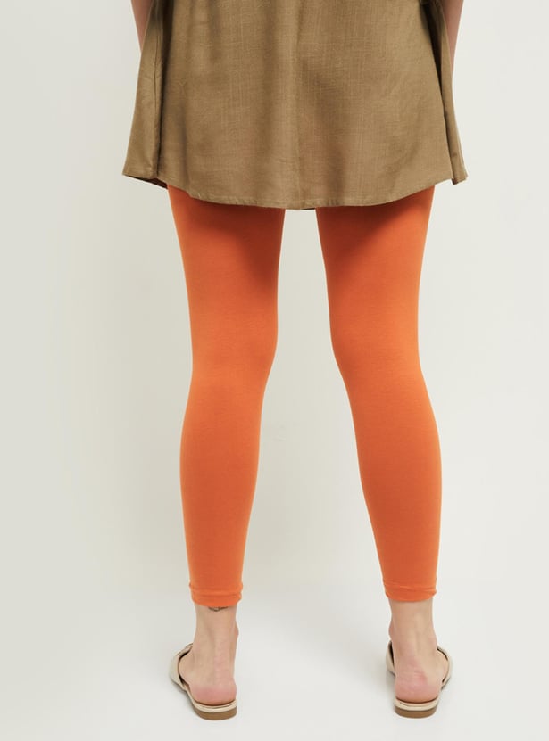 Women Solid Ankle-Length Leggings