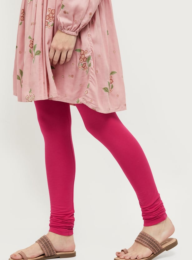Women Solid Elasticated Churidar