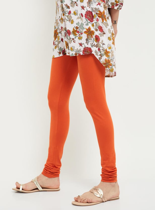 Women Solid Knitted Churidar