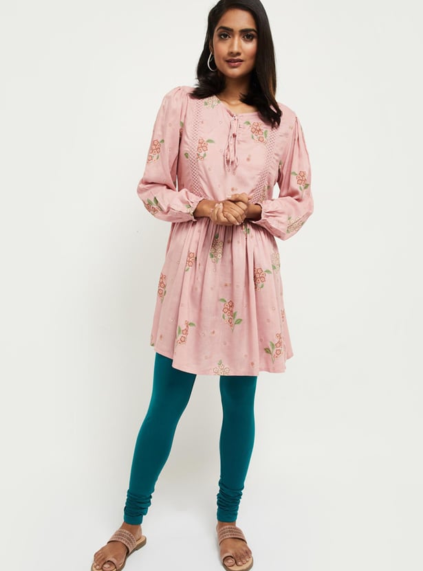 Women Solid Knitted Churidar