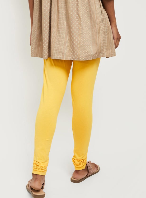 Women Solid Knitted Churidar