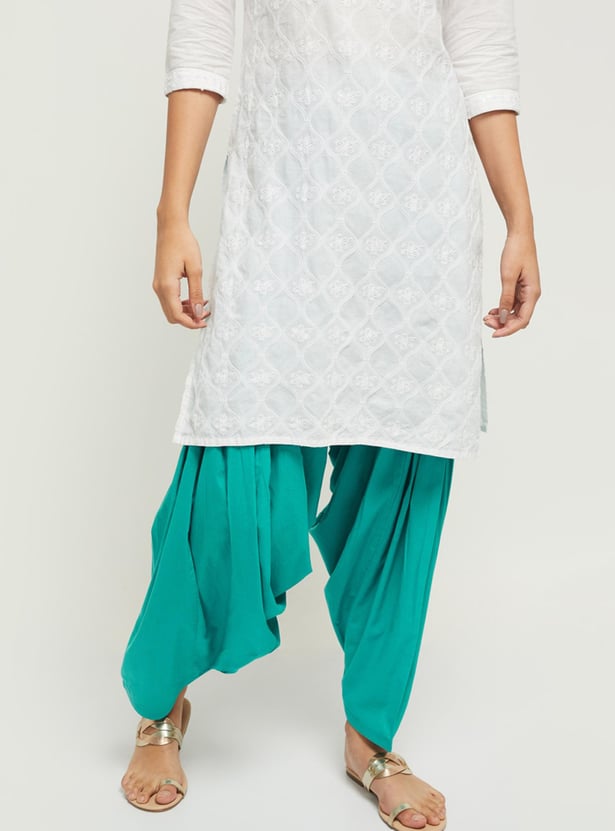 Women Solid Patiala Pants