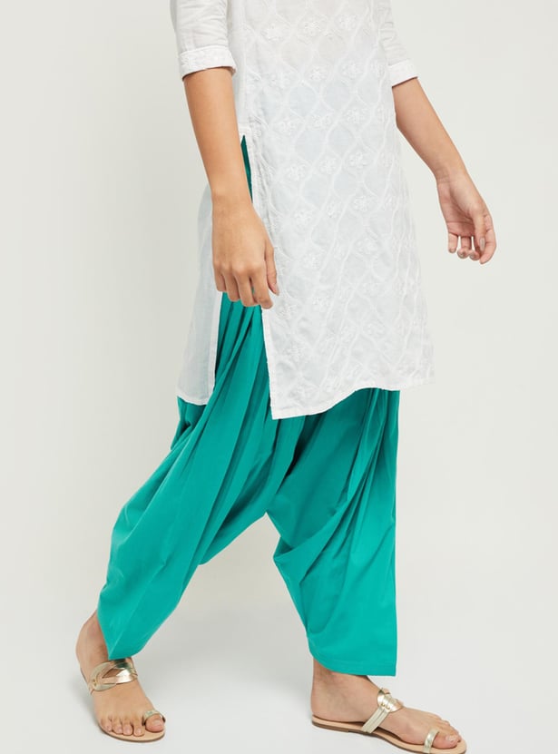 Women Solid Patiala Pants