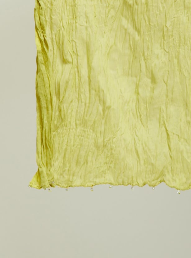 Women Solid DScrunched Dupatta