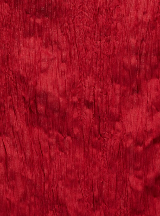 Women Scrunched Solid Dupatta
