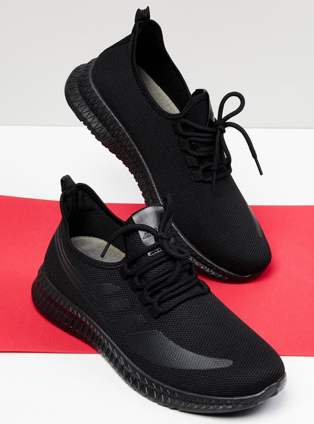 Men Textured Lace-Up Shoes