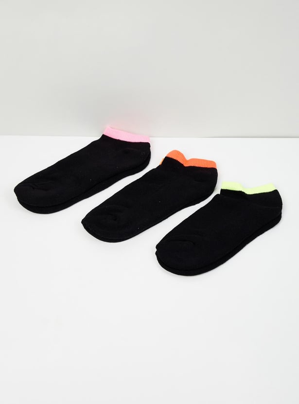 MAX Women Solid Socks- Set of 3